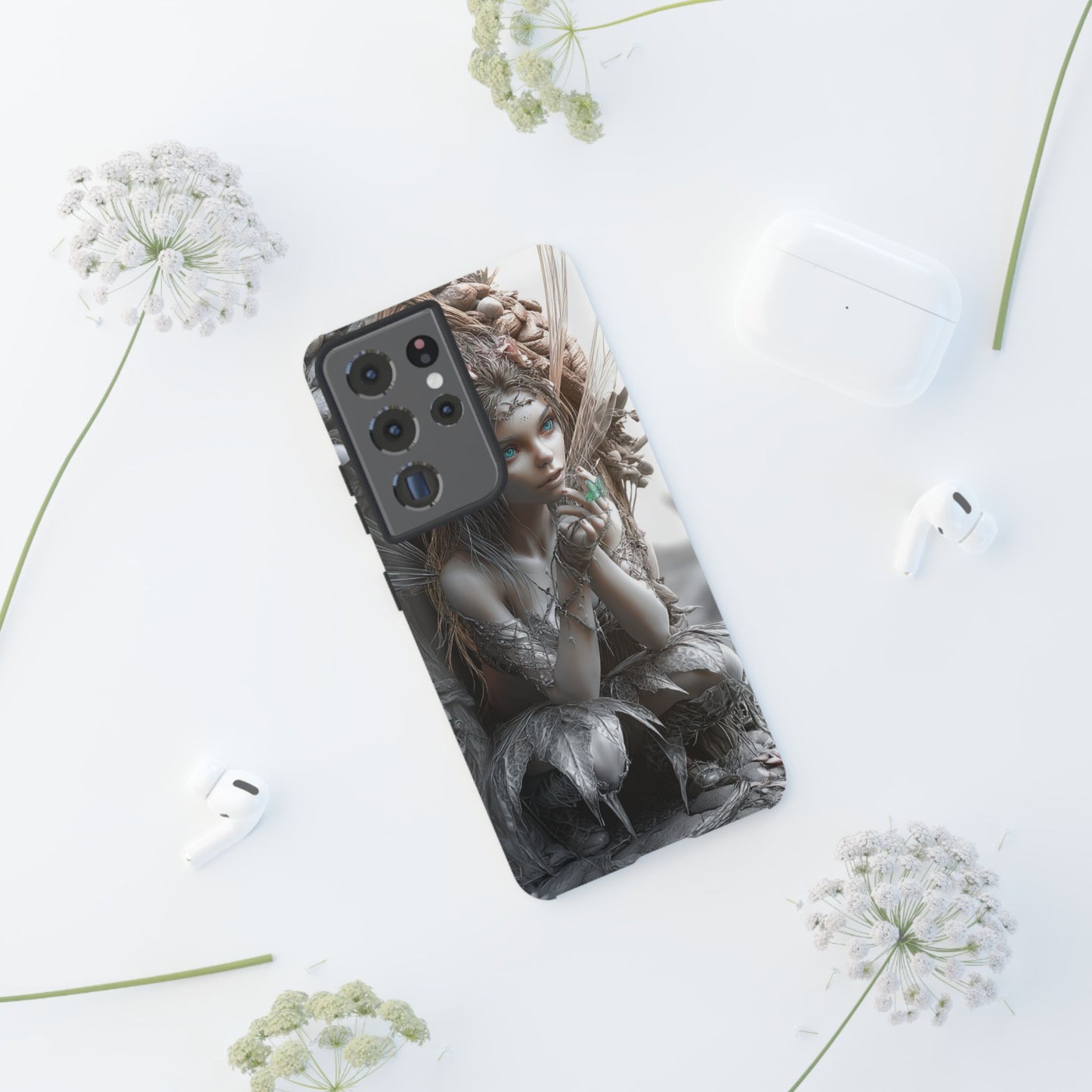 Fantasy Phone Case with Enchanted Fairy Design, Phone Cover, Magical Gift for Women, Boho Style, Nature Lovers, Unique Art