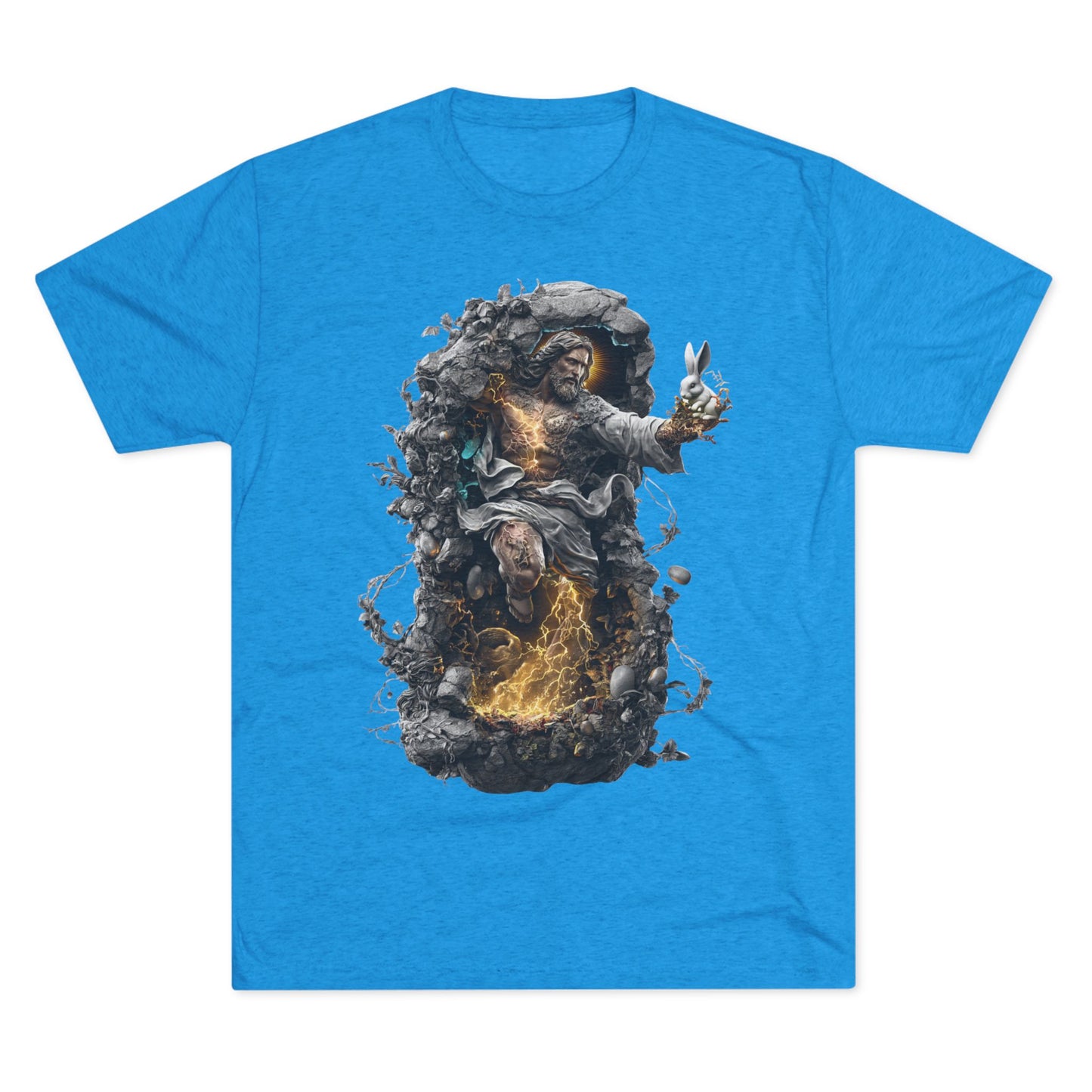 Electric Fantasy Tri-Blend Tee, Graphic Tee, Unisex T-Shirt, Artistic Crew Shirt, Gift for Gamers, Unique Fashion Statement