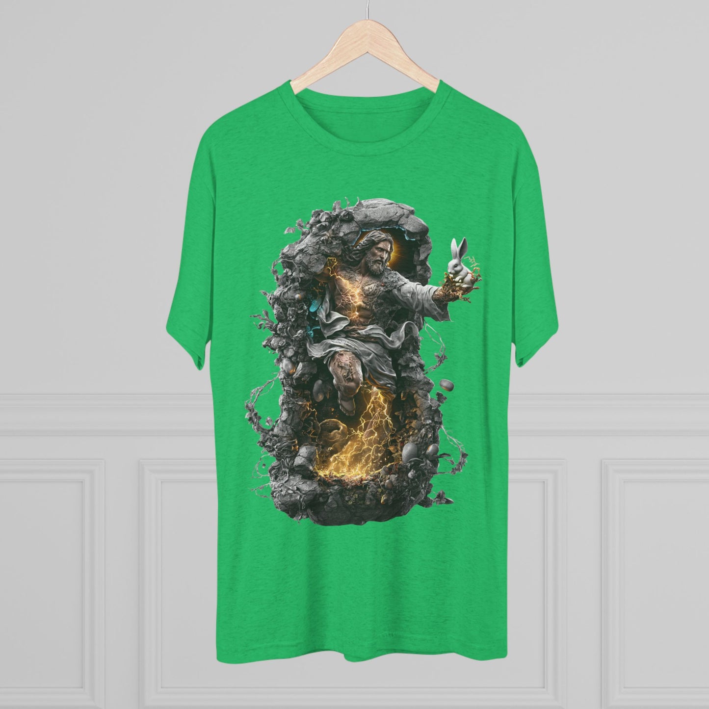 Electric Fantasy Tri-Blend Tee, Graphic Tee, Unisex T-Shirt, Artistic Crew Shirt, Gift for Gamers, Unique Fashion Statement