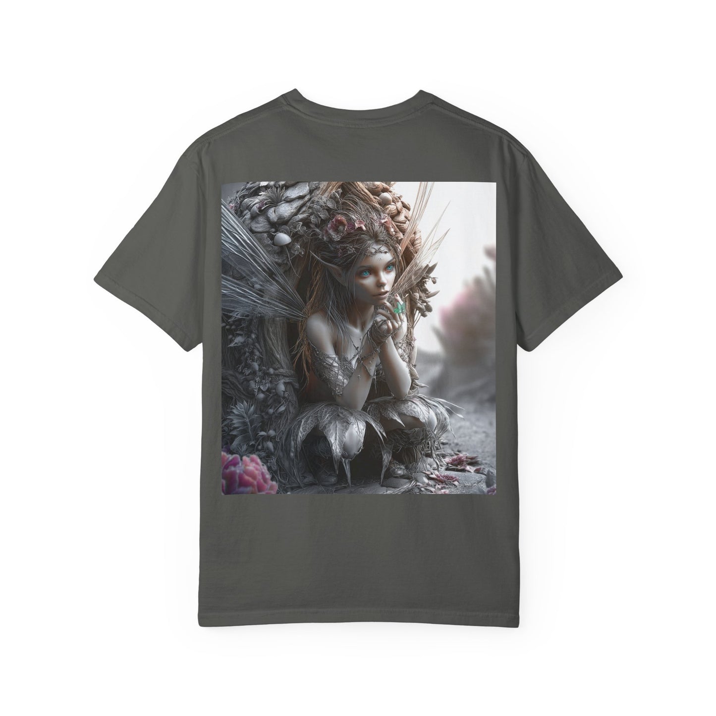 Whimsical Fairy T-shirt, Enchanted Garden Art Tee, Fairy Lover Gift, Unique Fantasy Apparel, Magical Nature Tee