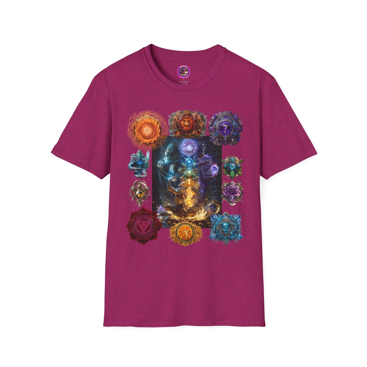 Chakras T-Shirt, Energy Healing Tee, Spiritual Top, Meditation Shirt, Yoga Clothing, Reiki Apparel