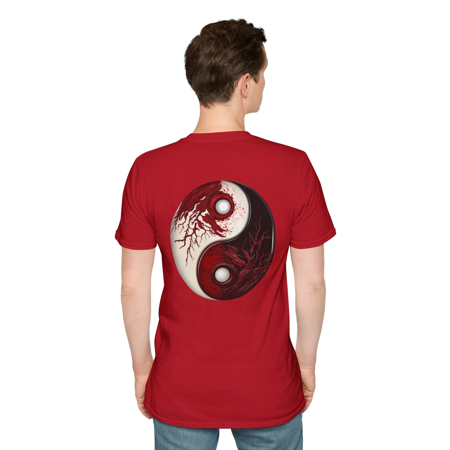 Blood Yin & Yang Unisex Softstyle T-Shirt, Gothic Tee, Dark Grunge Shirt, Alternative Clothing, Emo Top