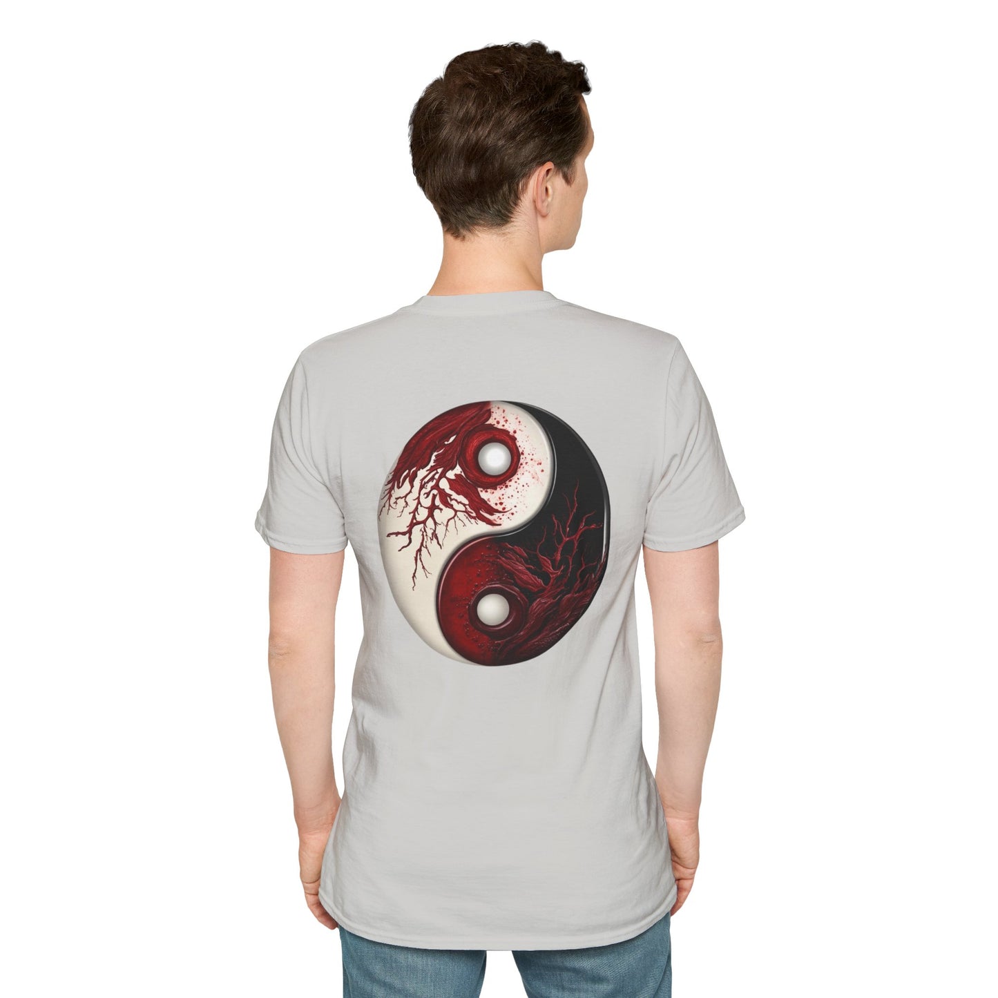 Blood Yin & Yang Unisex Softstyle T-Shirt, Gothic Tee, Dark Grunge Shirt, Alternative Clothing, Emo Top
