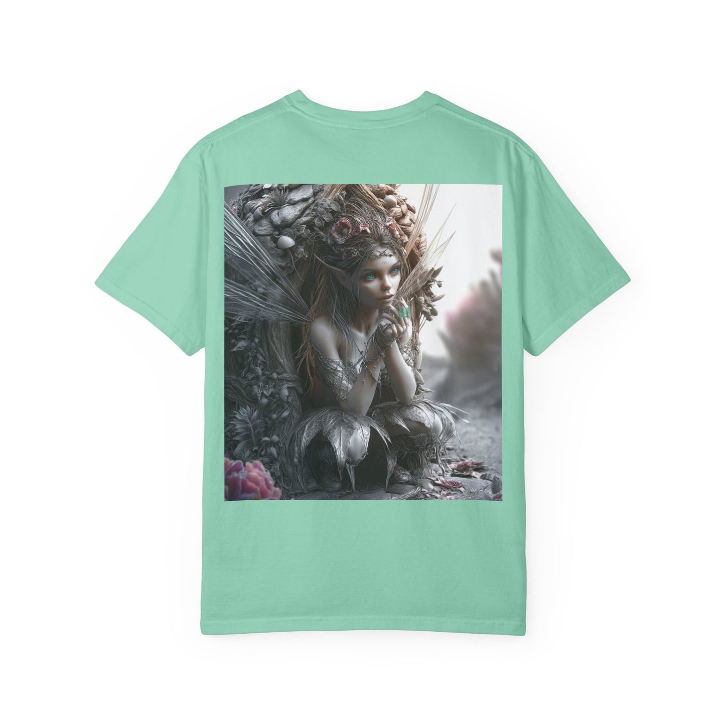 Whimsical Fairy T-shirt, Enchanted Garden Art Tee, Fairy Lover Gift, Unique Fantasy Apparel, Magical Nature Tee