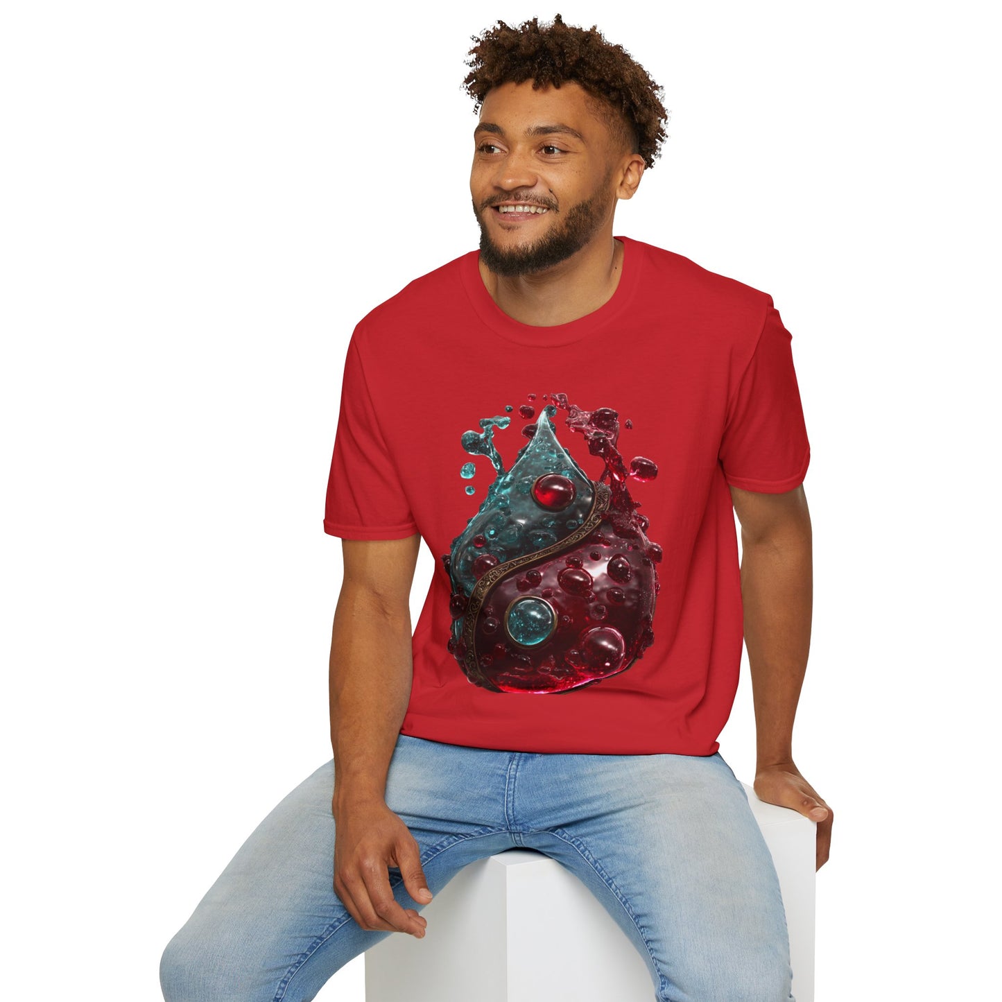 Blood Yin & Yang Unisex Softstyle T-Shirt, Gothic Tee, Dark Grunge Shirt, Alternative Clothing, Emo Top