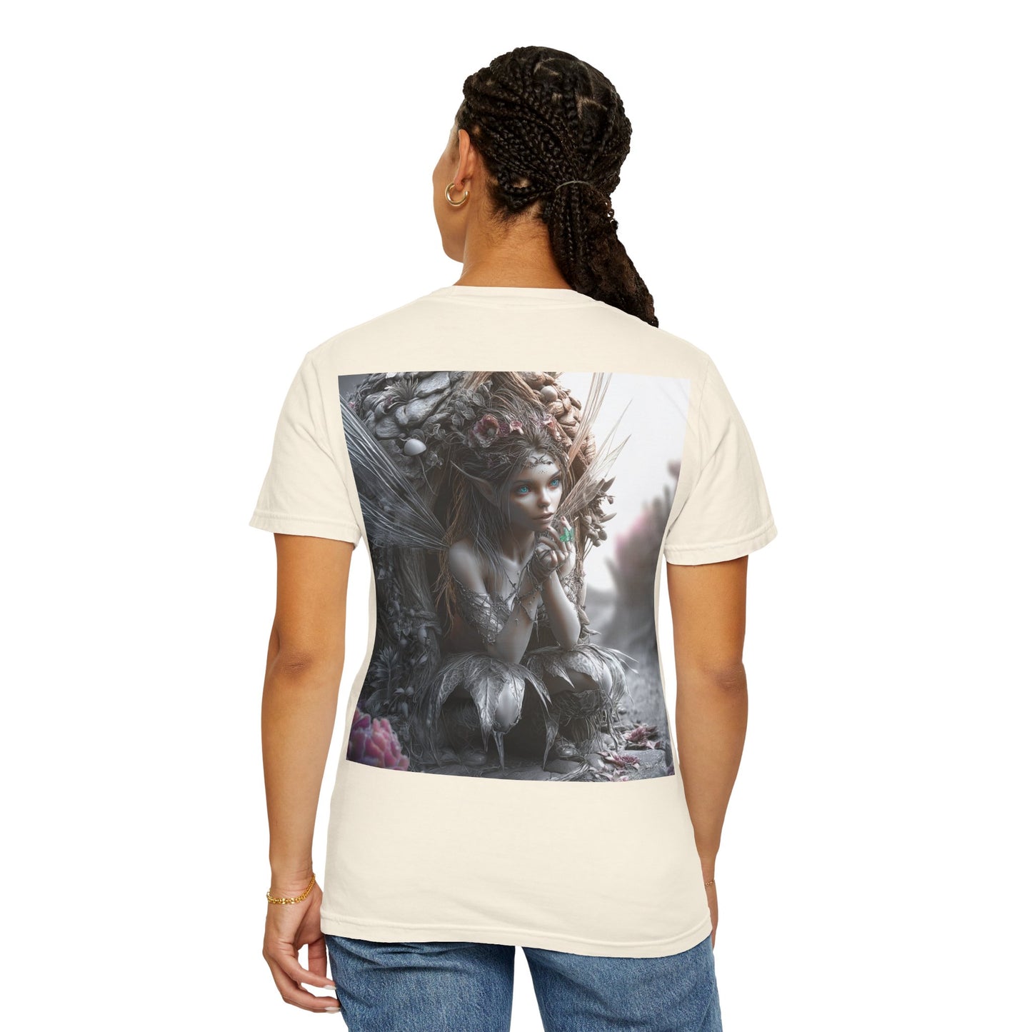 Whimsical Fairy T-shirt, Enchanted Garden Art Tee, Fairy Lover Gift, Unique Fantasy Apparel, Magical Nature Tee