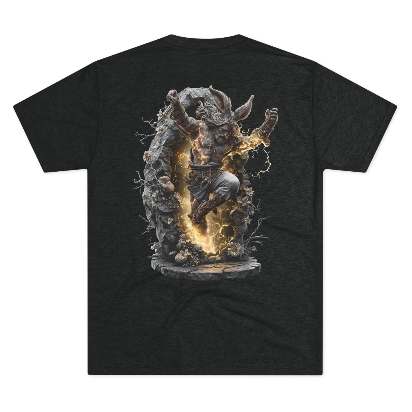 Electric Fantasy Tri-Blend Tee, Graphic Tee, Unisex T-Shirt, Artistic Crew Shirt, Gift for Gamers, Unique Fashion Statement