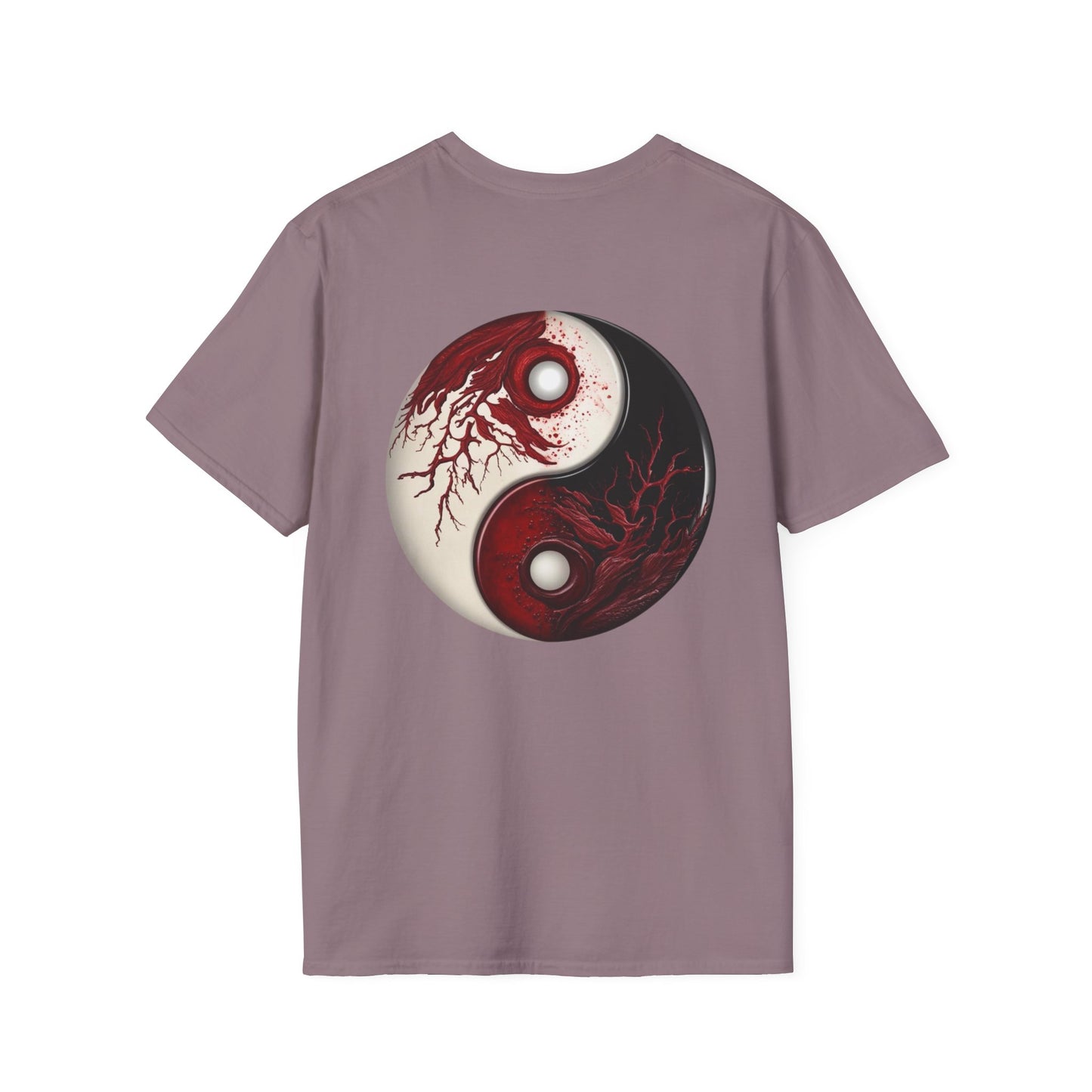 Blood Yin & Yang Unisex Softstyle T-Shirt, Gothic Tee, Dark Grunge Shirt, Alternative Clothing, Emo Top