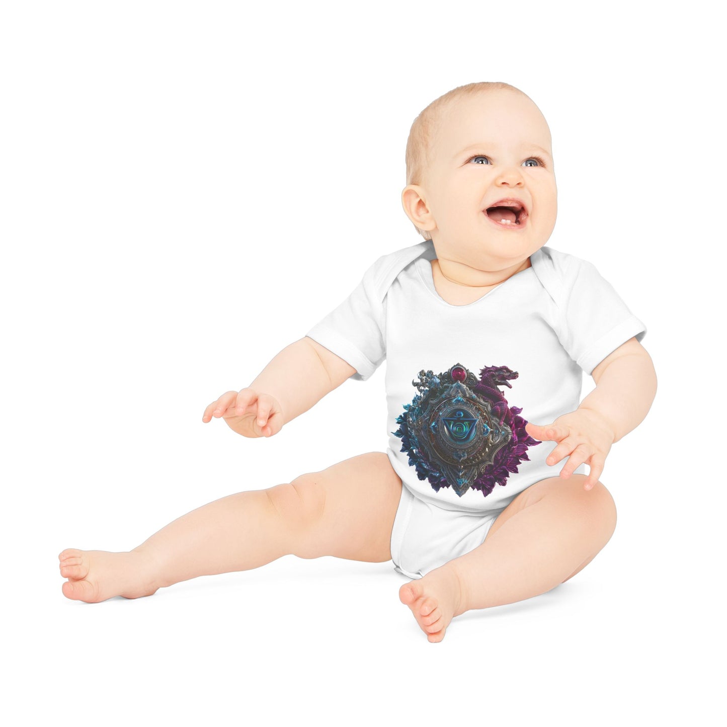 Mystical Baby Bodysuit, Organic Cotton Infant Romper, Spiritual Baby Shower Gift, Unique Newborn Outfit, Chakra Baby Clothing, Eco-Friendly