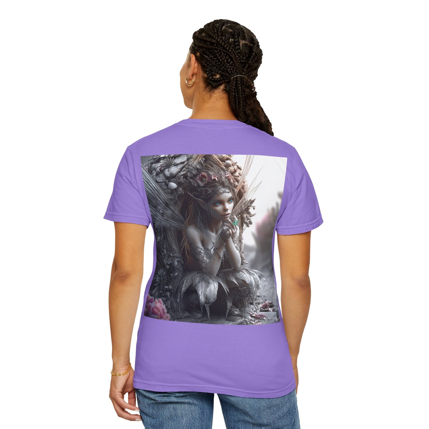 Whimsical Fairy T-shirt, Enchanted Garden Art Tee, Fairy Lover Gift, Unique Fantasy Apparel, Magical Nature Tee