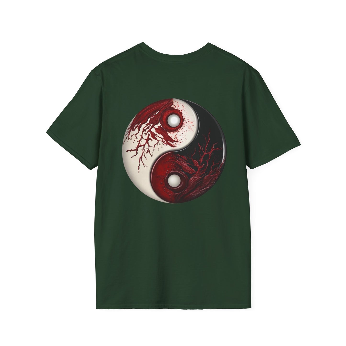 Blood Yin & Yang Unisex Softstyle T-Shirt, Gothic Tee, Dark Grunge Shirt, Alternative Clothing, Emo Top