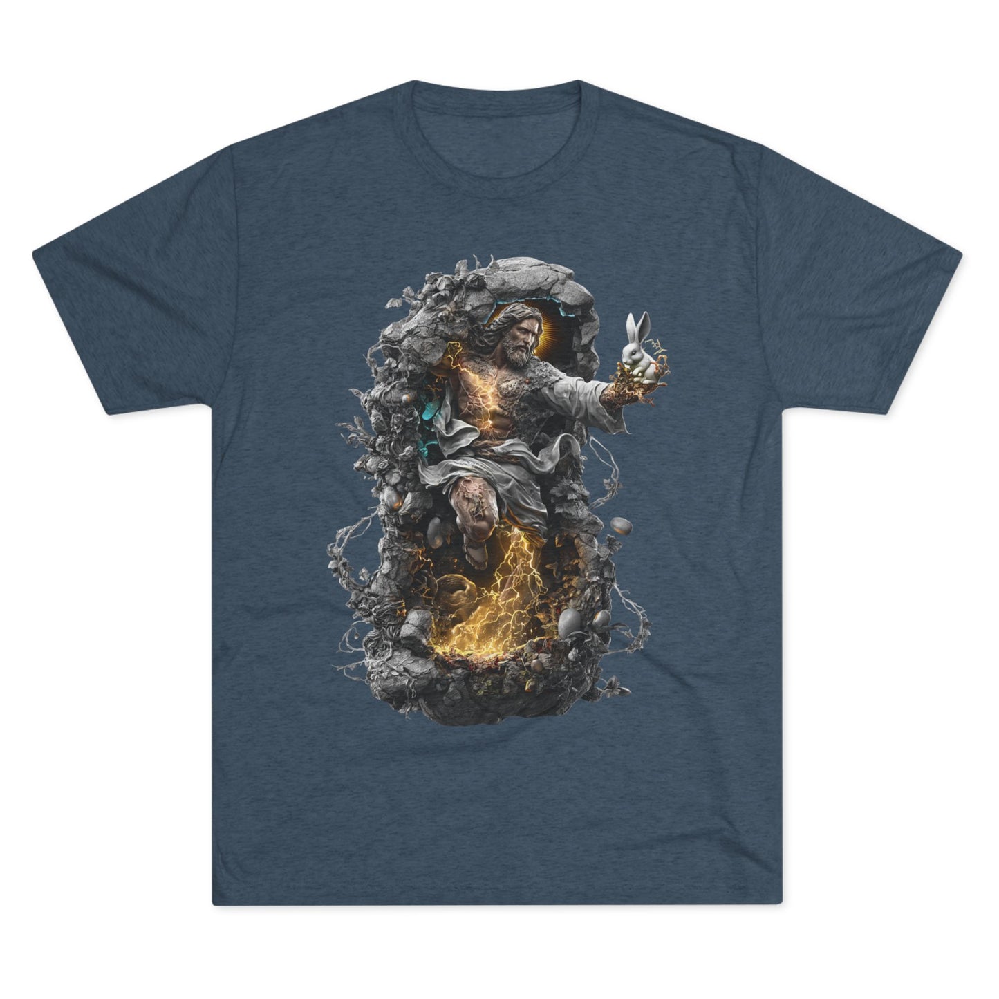 Electric Fantasy Tri-Blend Tee, Graphic Tee, Unisex T-Shirt, Artistic Crew Shirt, Gift for Gamers, Unique Fashion Statement