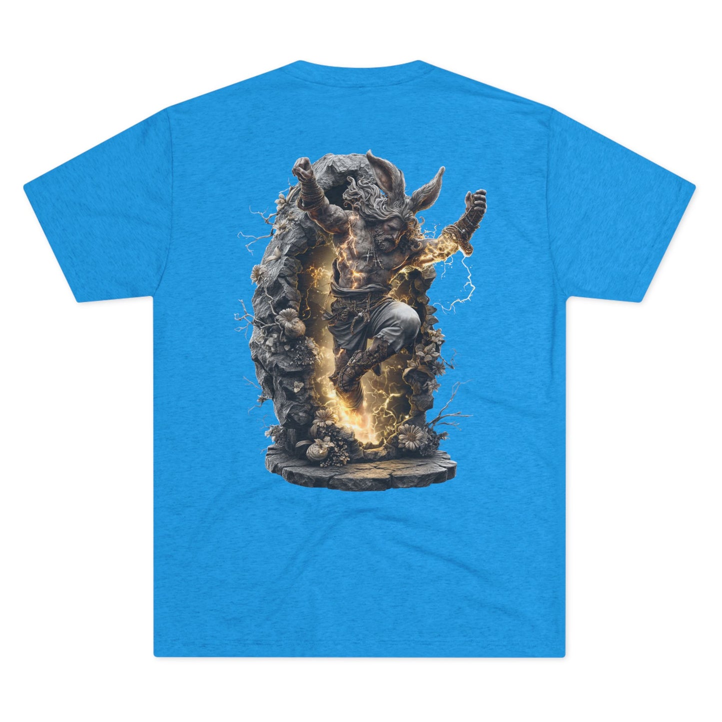 Electric Fantasy Tri-Blend Tee, Graphic Tee, Unisex T-Shirt, Artistic Crew Shirt, Gift for Gamers, Unique Fashion Statement