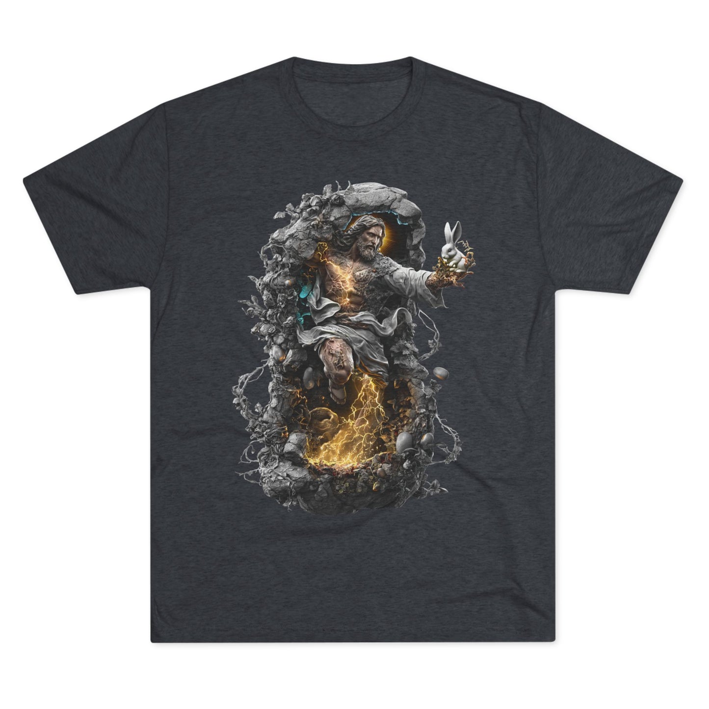 Electric Fantasy Tri-Blend Tee, Graphic Tee, Unisex T-Shirt, Artistic Crew Shirt, Gift for Gamers, Unique Fashion Statement