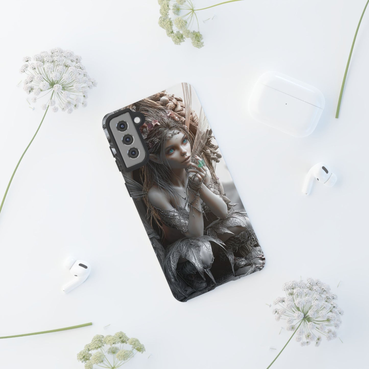 Fantasy Phone Case with Enchanted Fairy Design, Phone Cover, Magical Gift for Women, Boho Style, Nature Lovers, Unique Art
