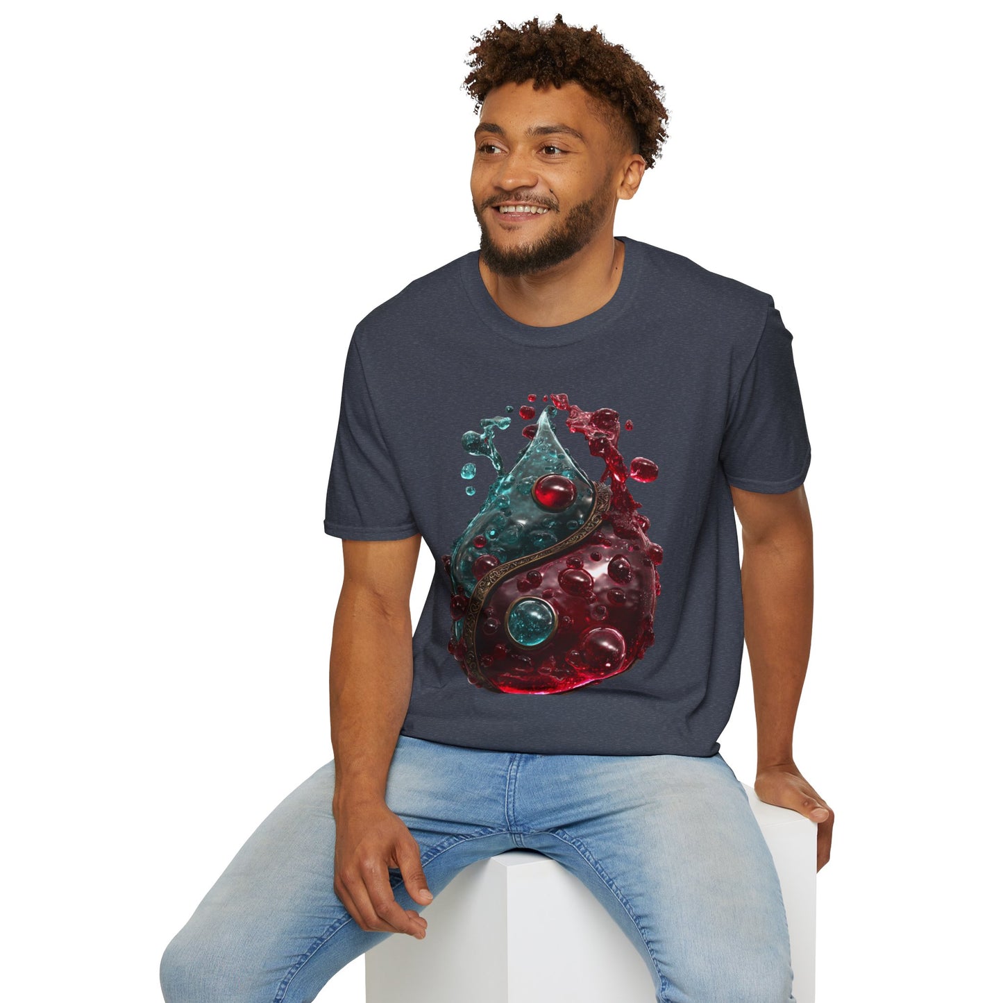 Blood Yin & Yang Unisex Softstyle T-Shirt, Gothic Tee, Dark Grunge Shirt, Alternative Clothing, Emo Top