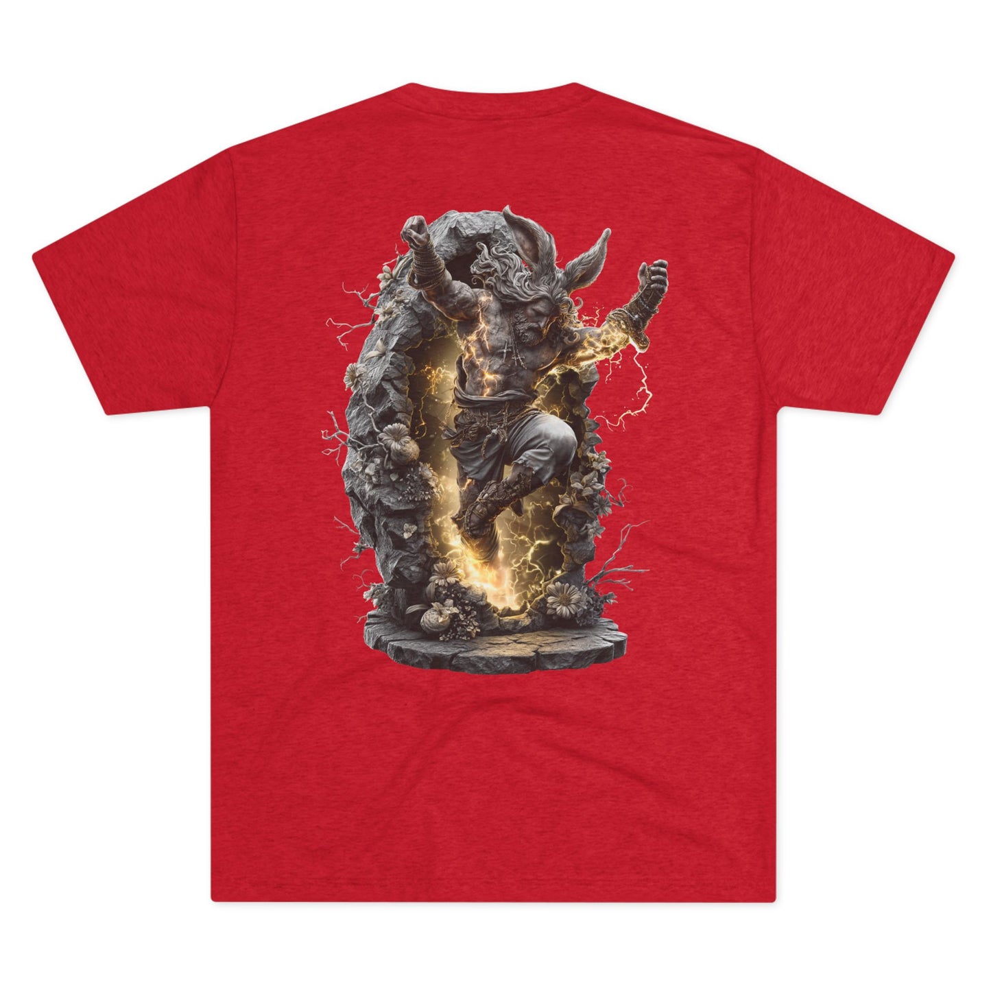 Electric Fantasy Tri-Blend Tee, Graphic Tee, Unisex T-Shirt, Artistic Crew Shirt, Gift for Gamers, Unique Fashion Statement