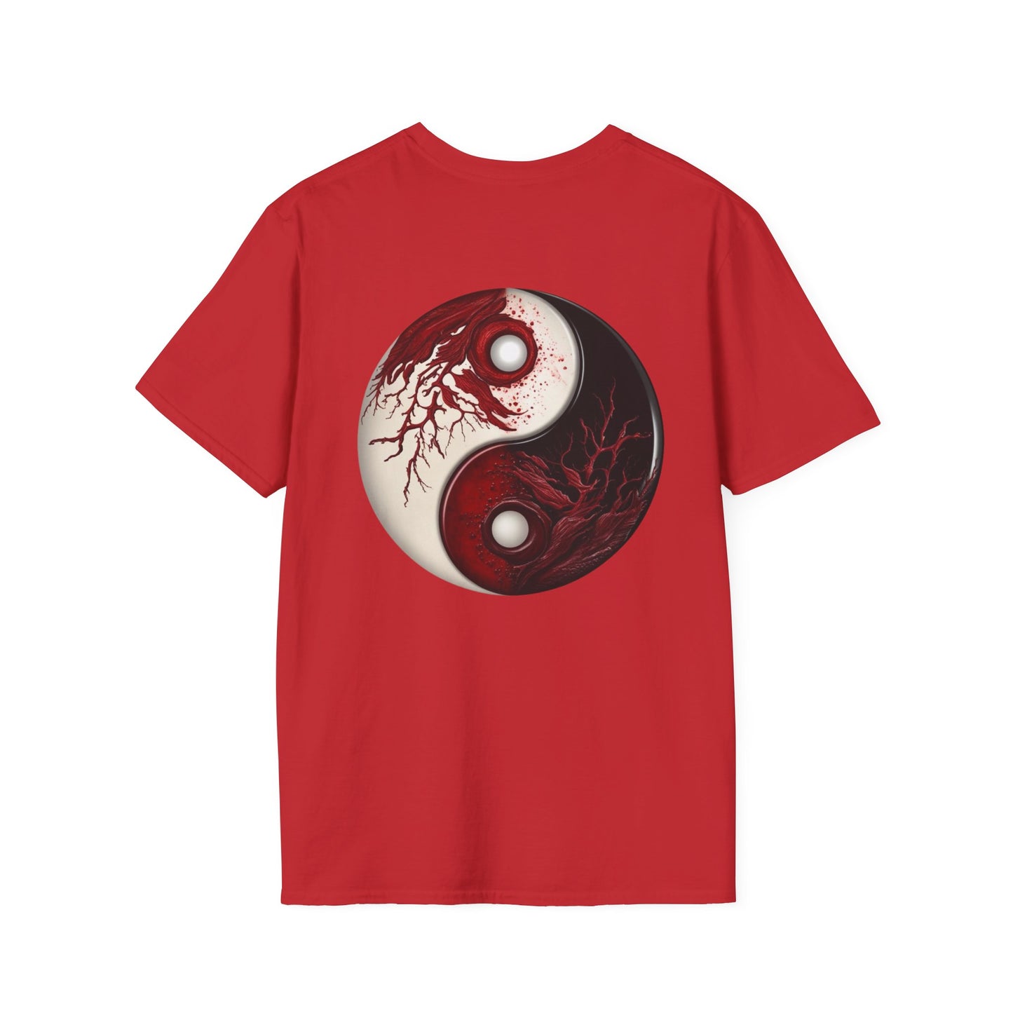 Blood Yin & Yang Unisex Softstyle T-Shirt, Gothic Tee, Dark Grunge Shirt, Alternative Clothing, Emo Top