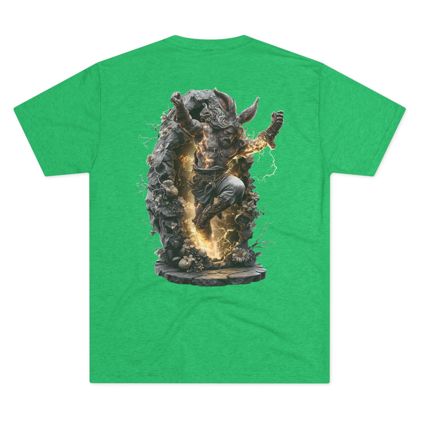 Electric Fantasy Tri-Blend Tee, Graphic Tee, Unisex T-Shirt, Artistic Crew Shirt, Gift for Gamers, Unique Fashion Statement