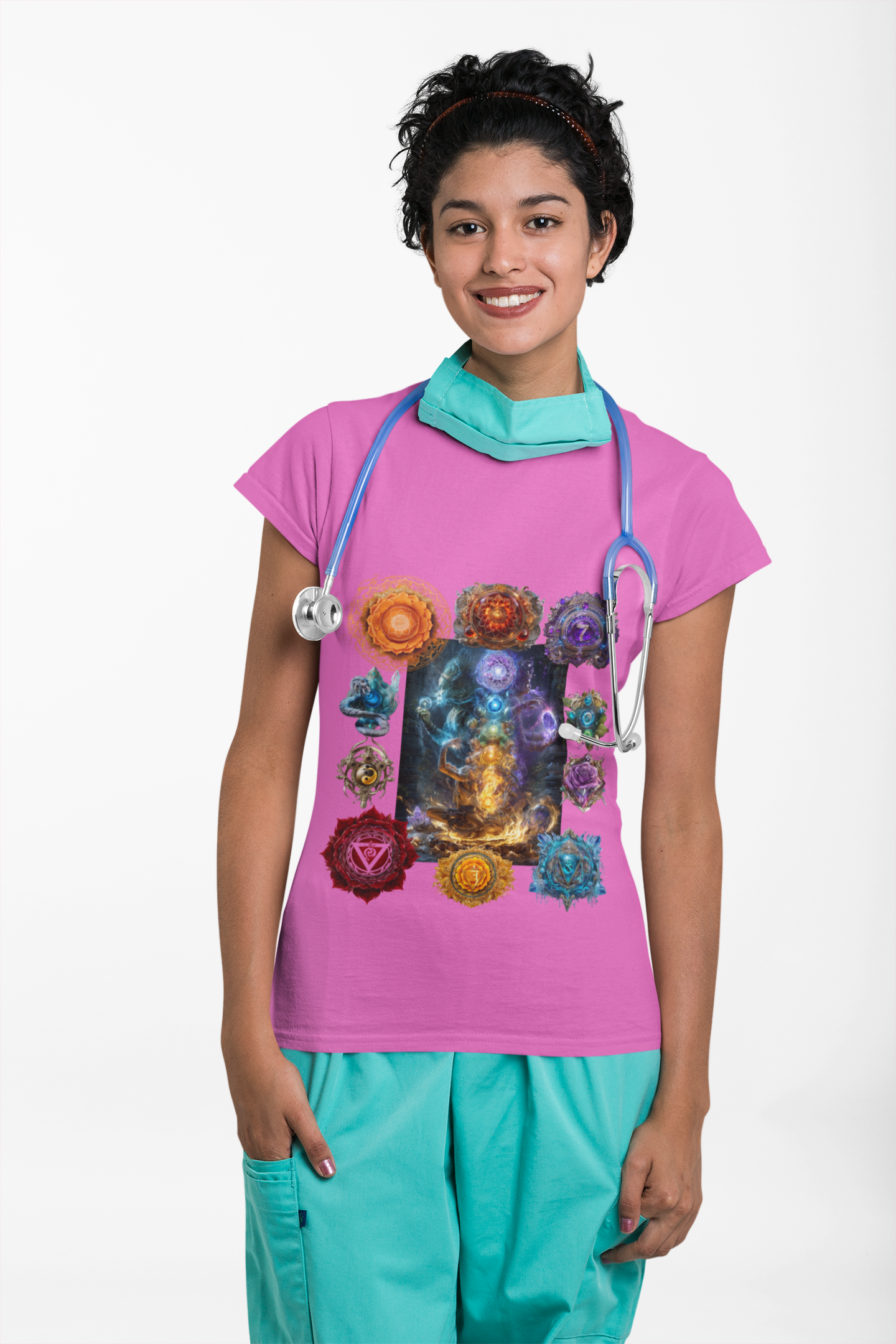 Chakras T-Shirt, Energy Healing Tee, Spiritual Top, Meditation Shirt, Yoga Clothing, Reiki Apparel