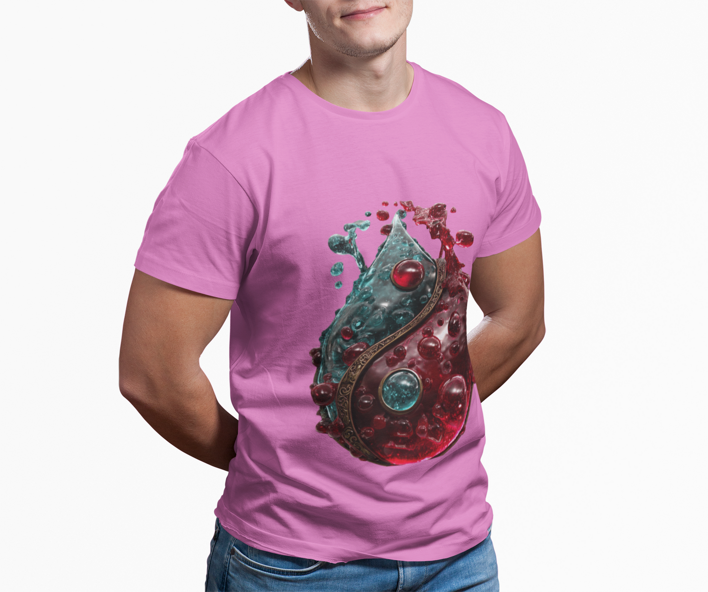 Blood Yin & Yang Unisex Softstyle T-Shirt, Gothic Tee, Dark Grunge Shirt, Alternative Clothing, Emo Top
