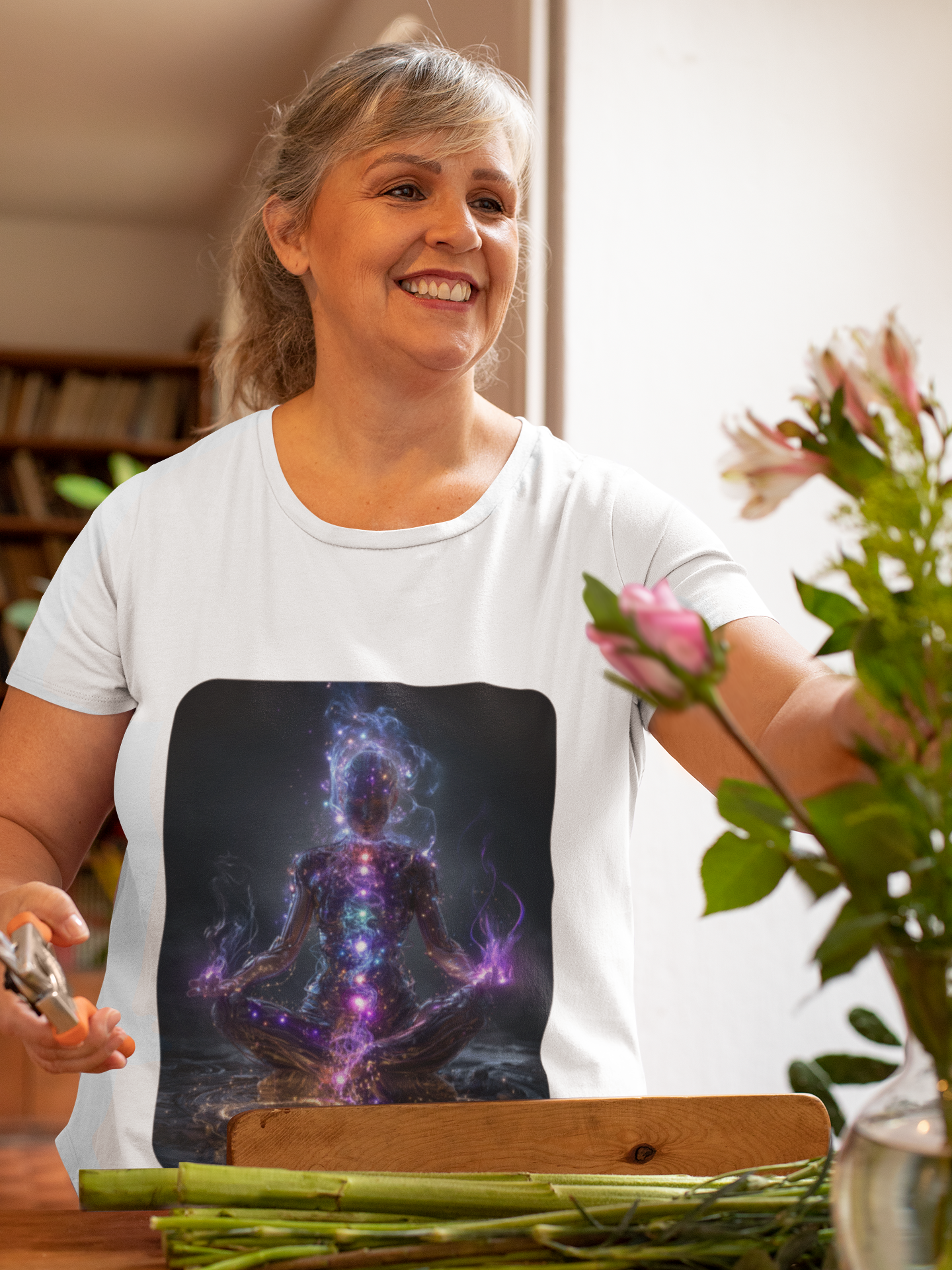 Chakras T-Shirt, Energy Healing Tee, Spiritual Top, Meditation Shirt, Yoga Clothing, Reiki Apparel