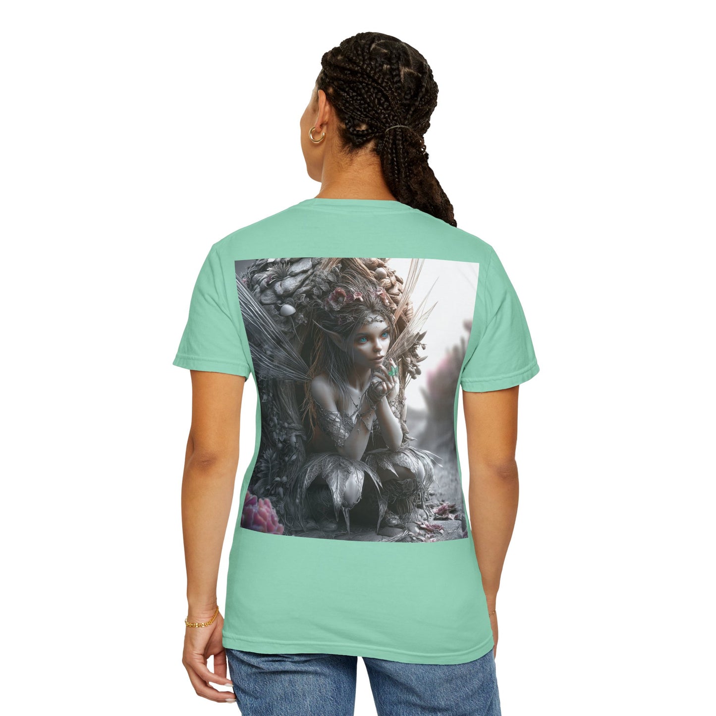 Whimsical Fairy T-shirt, Enchanted Garden Art Tee, Fairy Lover Gift, Unique Fantasy Apparel, Magical Nature Tee