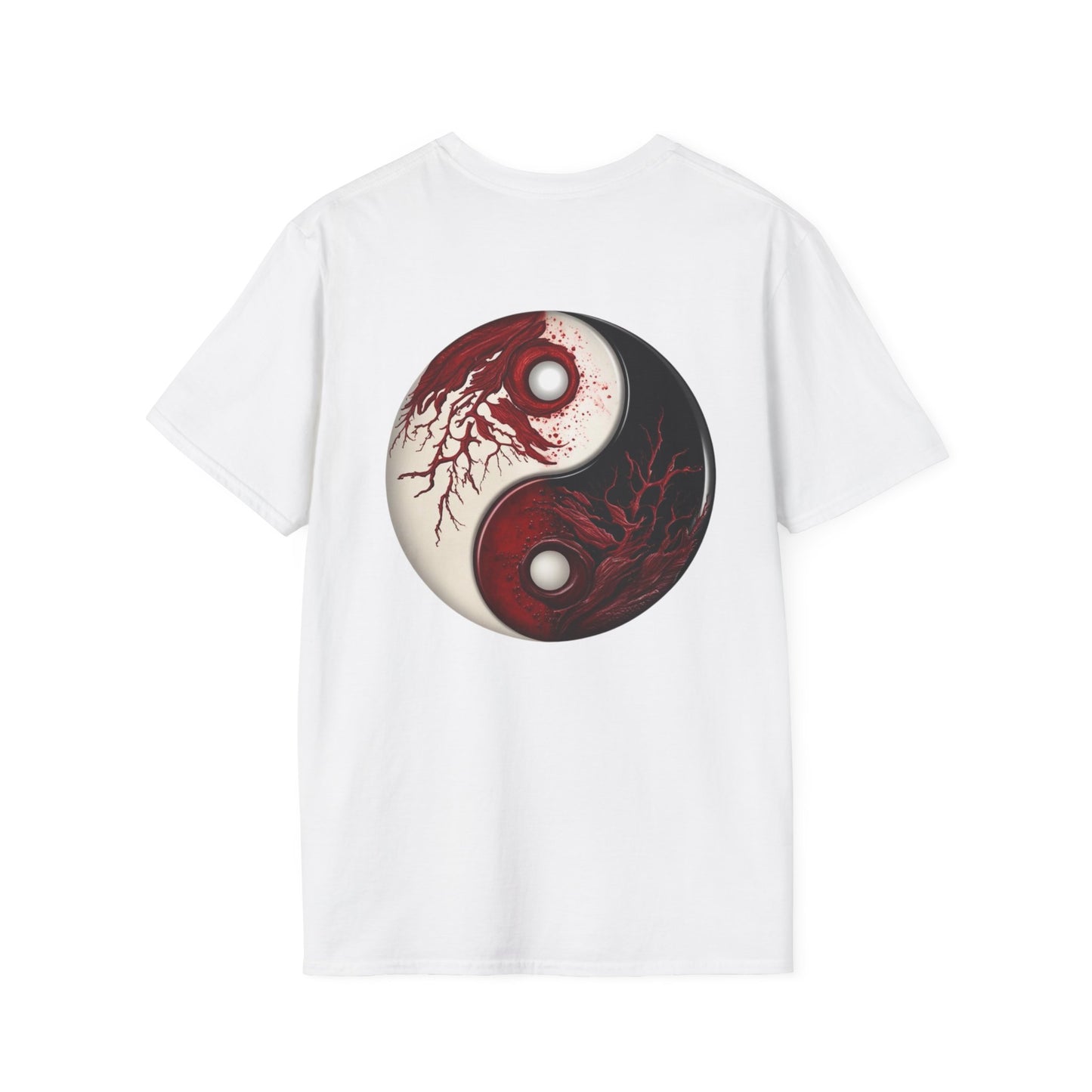 Blood Yin & Yang Unisex Softstyle T-Shirt, Gothic Tee, Dark Grunge Shirt, Alternative Clothing, Emo Top