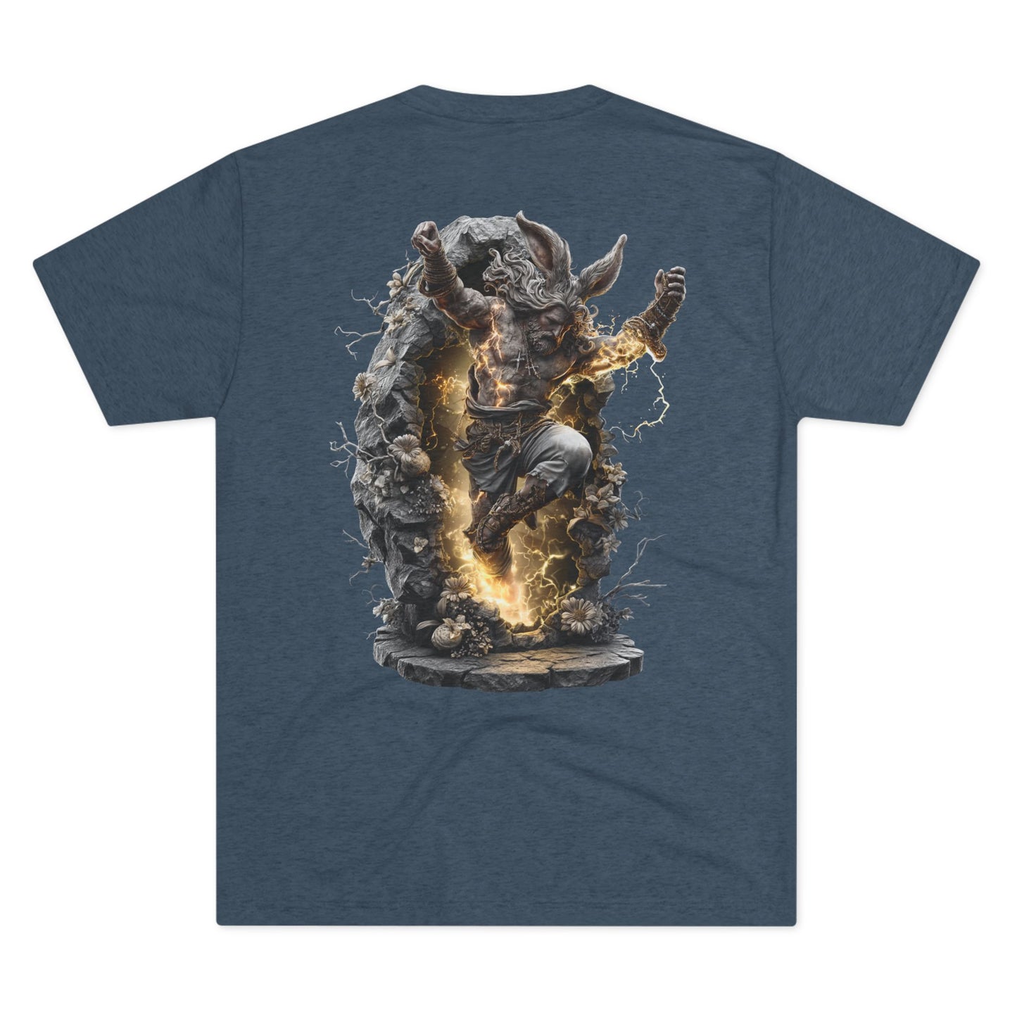 Electric Fantasy Tri-Blend Tee, Graphic Tee, Unisex T-Shirt, Artistic Crew Shirt, Gift for Gamers, Unique Fashion Statement