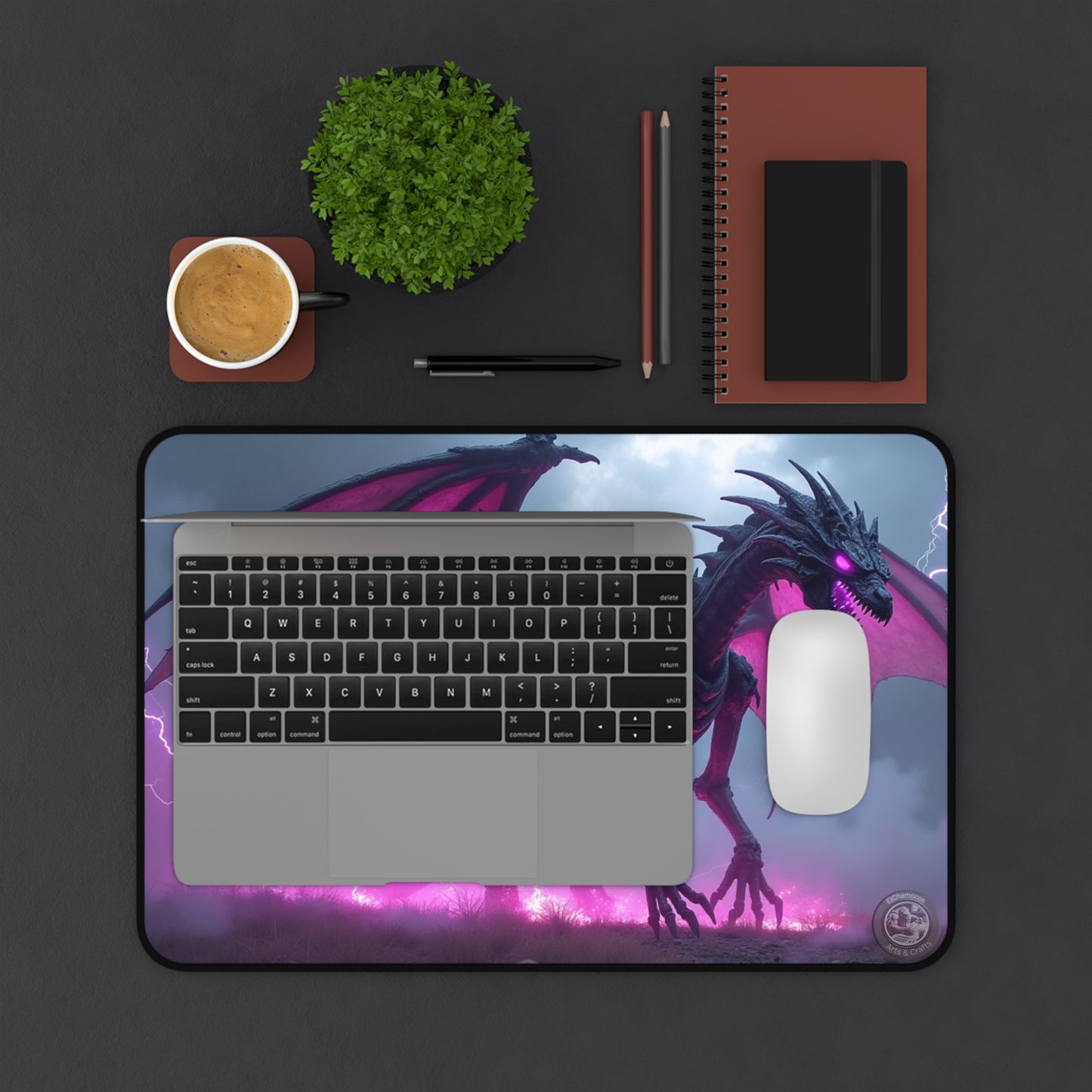 Epic Fantasy Dragon Desk Mat - Gaming Accessory, Office Decor, Unique Gift for Gamers, Fantasy Lovers, Home Office