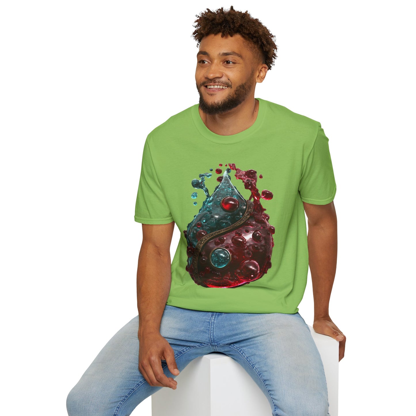 Blood Yin & Yang Unisex Softstyle T-Shirt, Gothic Tee, Dark Grunge Shirt, Alternative Clothing, Emo Top