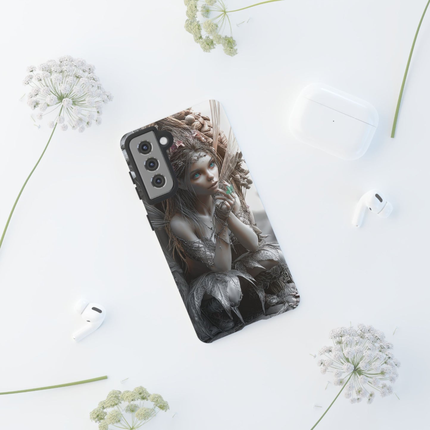 Fantasy Phone Case with Enchanted Fairy Design, Phone Cover, Magical Gift for Women, Boho Style, Nature Lovers, Unique Art