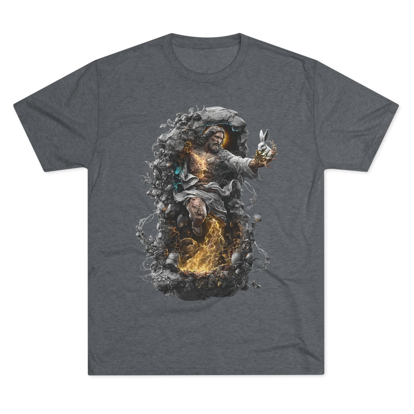 Electric Fantasy Tri-Blend Tee, Graphic Tee, Unisex T-Shirt, Artistic Crew Shirt, Gift for Gamers, Unique Fashion Statement