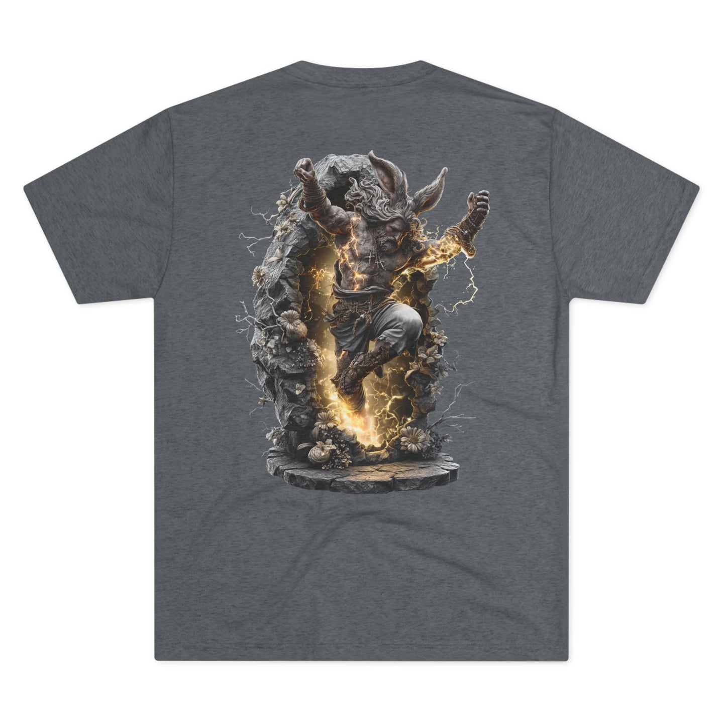 Electric Fantasy Tri-Blend Tee, Graphic Tee, Unisex T-Shirt, Artistic Crew Shirt, Gift for Gamers, Unique Fashion Statement
