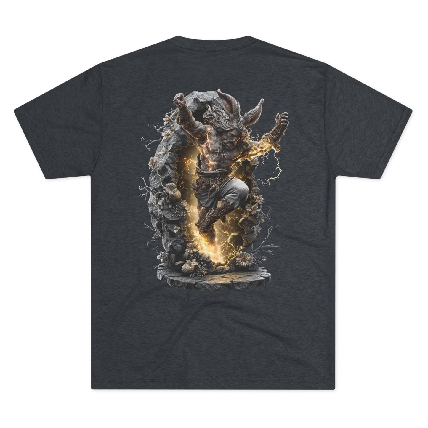 Electric Fantasy Tri-Blend Tee, Graphic Tee, Unisex T-Shirt, Artistic Crew Shirt, Gift for Gamers, Unique Fashion Statement