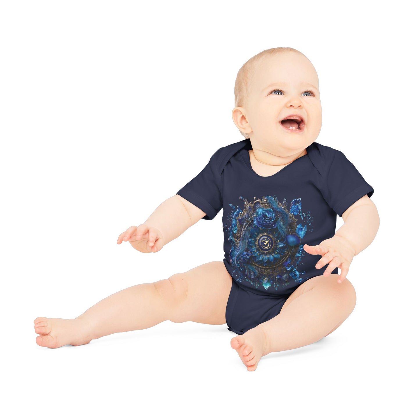 Mystic Shakra Bodysuit, Baby Organic Romper, Newborn Outfit Gift, Spiritual Infant Clothes, Gender Neutral Baby Shower Present