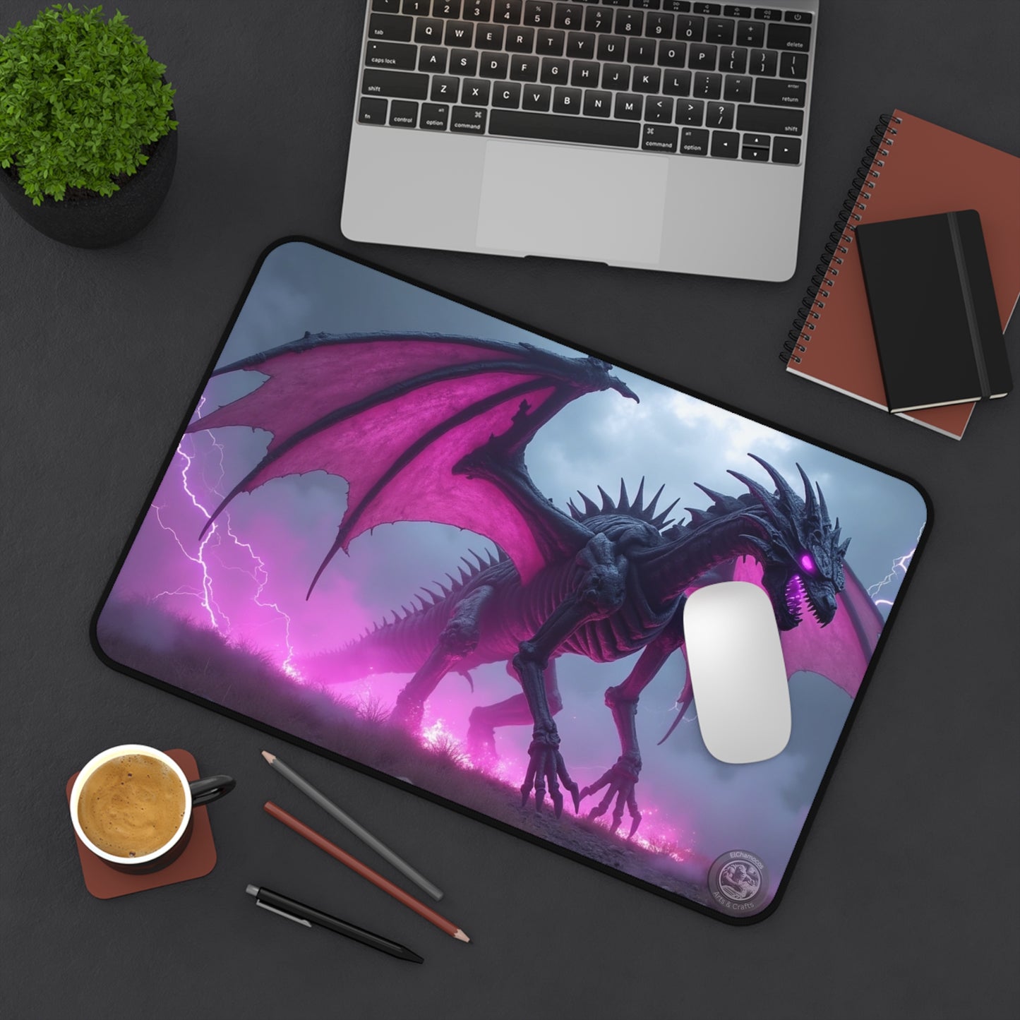 Epic Fantasy Dragon Desk Mat - Gaming Accessory, Office Decor, Unique Gift for Gamers, Fantasy Lovers, Home Office