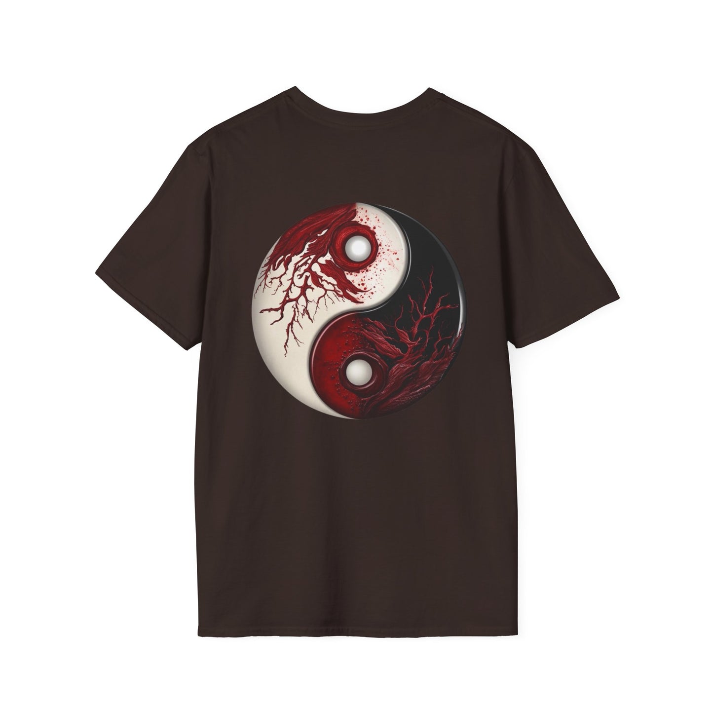 Blood Yin & Yang Unisex Softstyle T-Shirt, Gothic Tee, Dark Grunge Shirt, Alternative Clothing, Emo Top