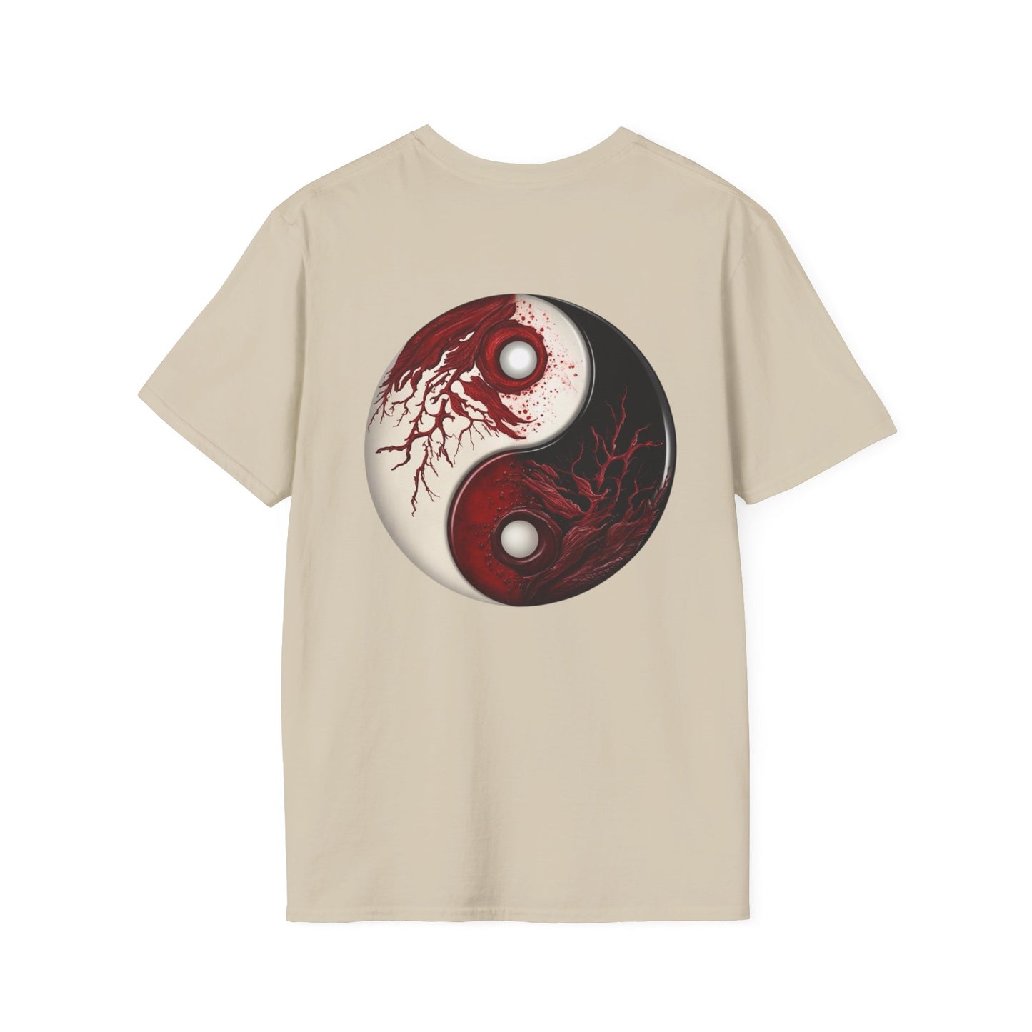 Blood Yin & Yang Unisex Softstyle T-Shirt, Gothic Tee, Dark Grunge Shirt, Alternative Clothing, Emo Top