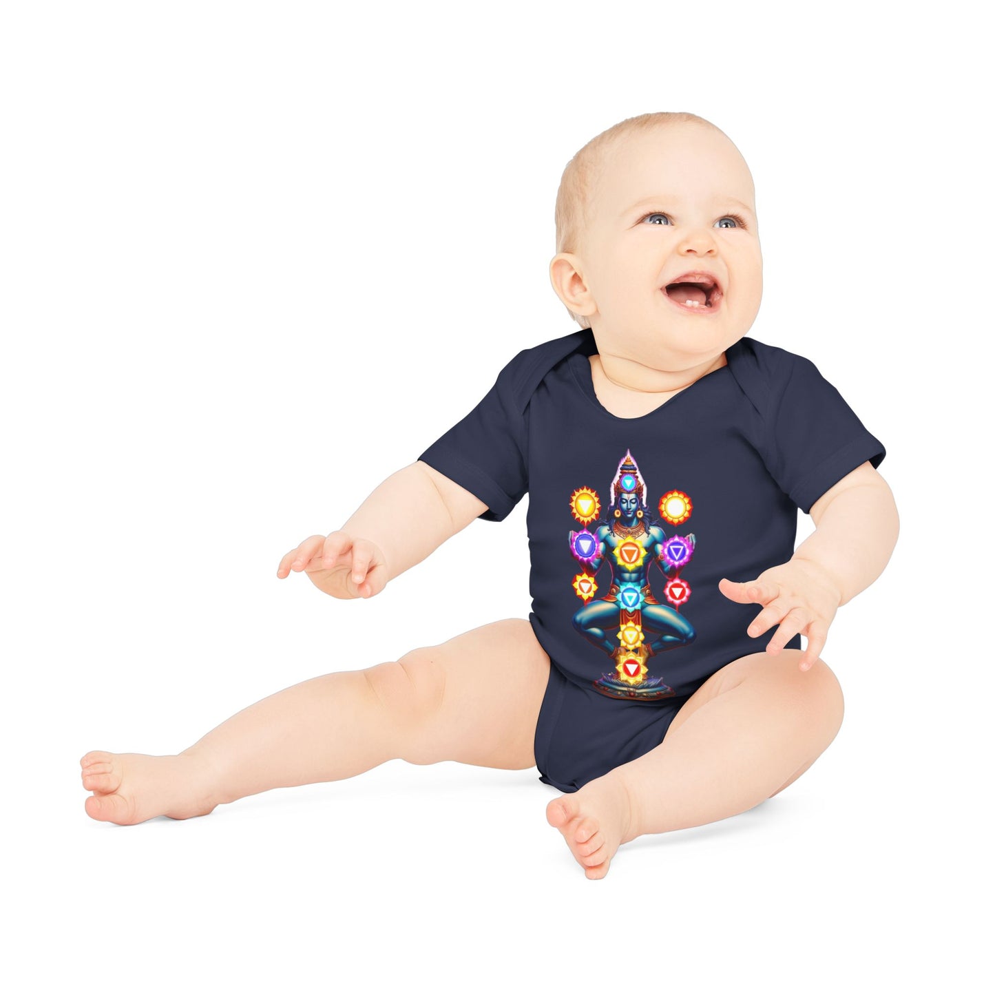 Mystic Chakra Being  Bodysuit, Baby Organic Romper, Newborn Outfit Gift, Spiritual Infant Clothes, Gender Neutral Baby Shower Present