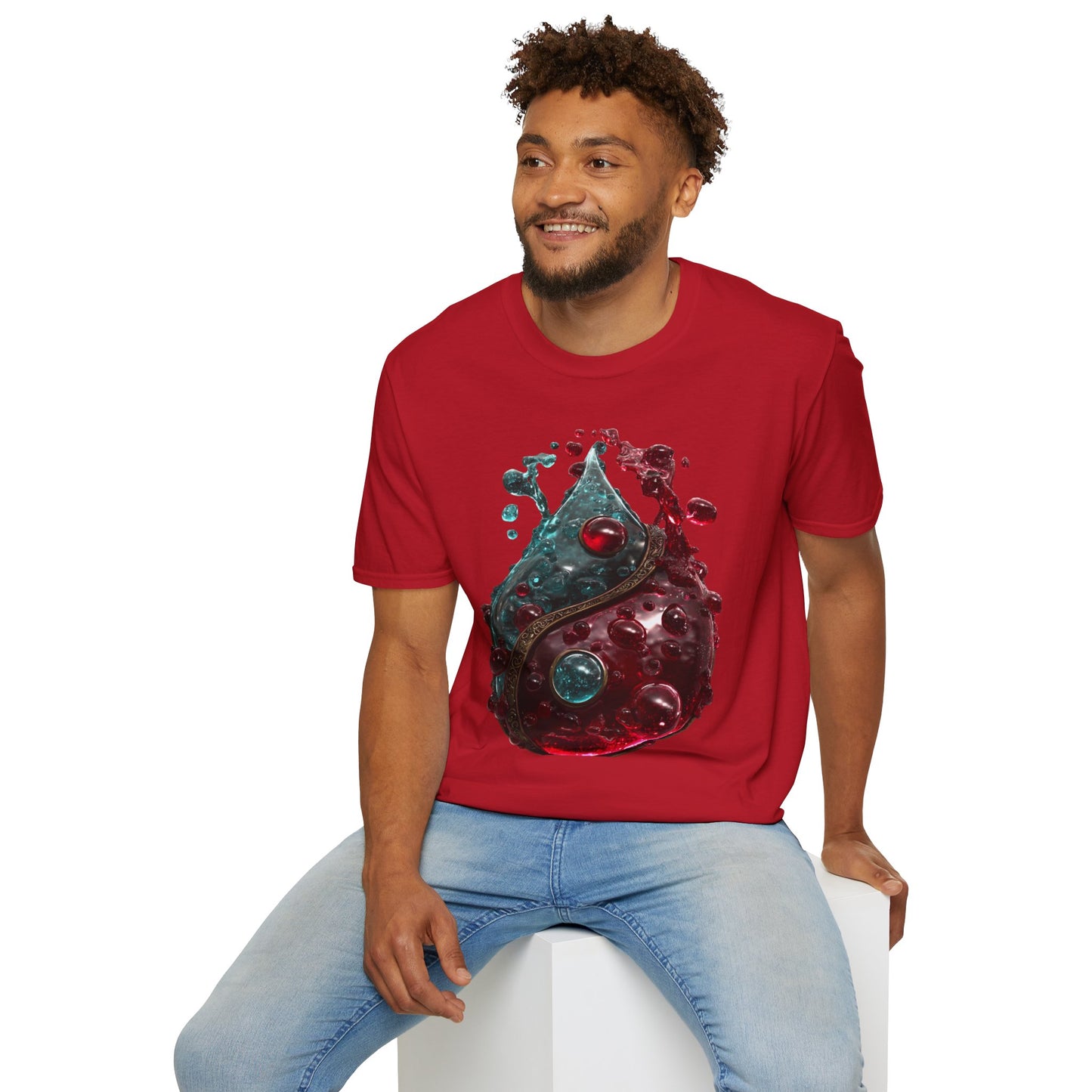 Blood Yin & Yang Unisex Softstyle T-Shirt, Gothic Tee, Dark Grunge Shirt, Alternative Clothing, Emo Top
