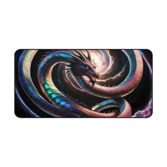 Mythical Dragon Desk Mat | Fantasy Office Decor, Gaming Mouse Pad, Home Office Accessory, Unique Gift for Dragon Lovers