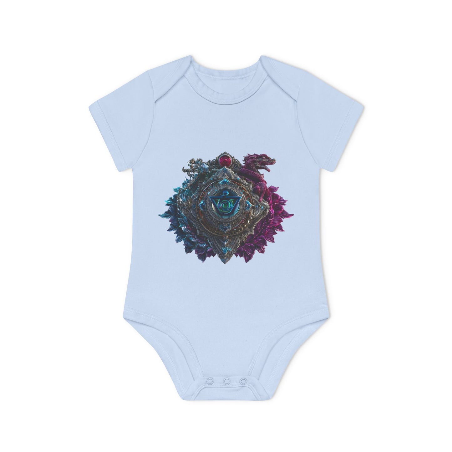 Mystical Baby Bodysuit, Organic Cotton Infant Romper, Spiritual Baby Shower Gift, Unique Newborn Outfit, Chakra Baby Clothing, Eco-Friendly