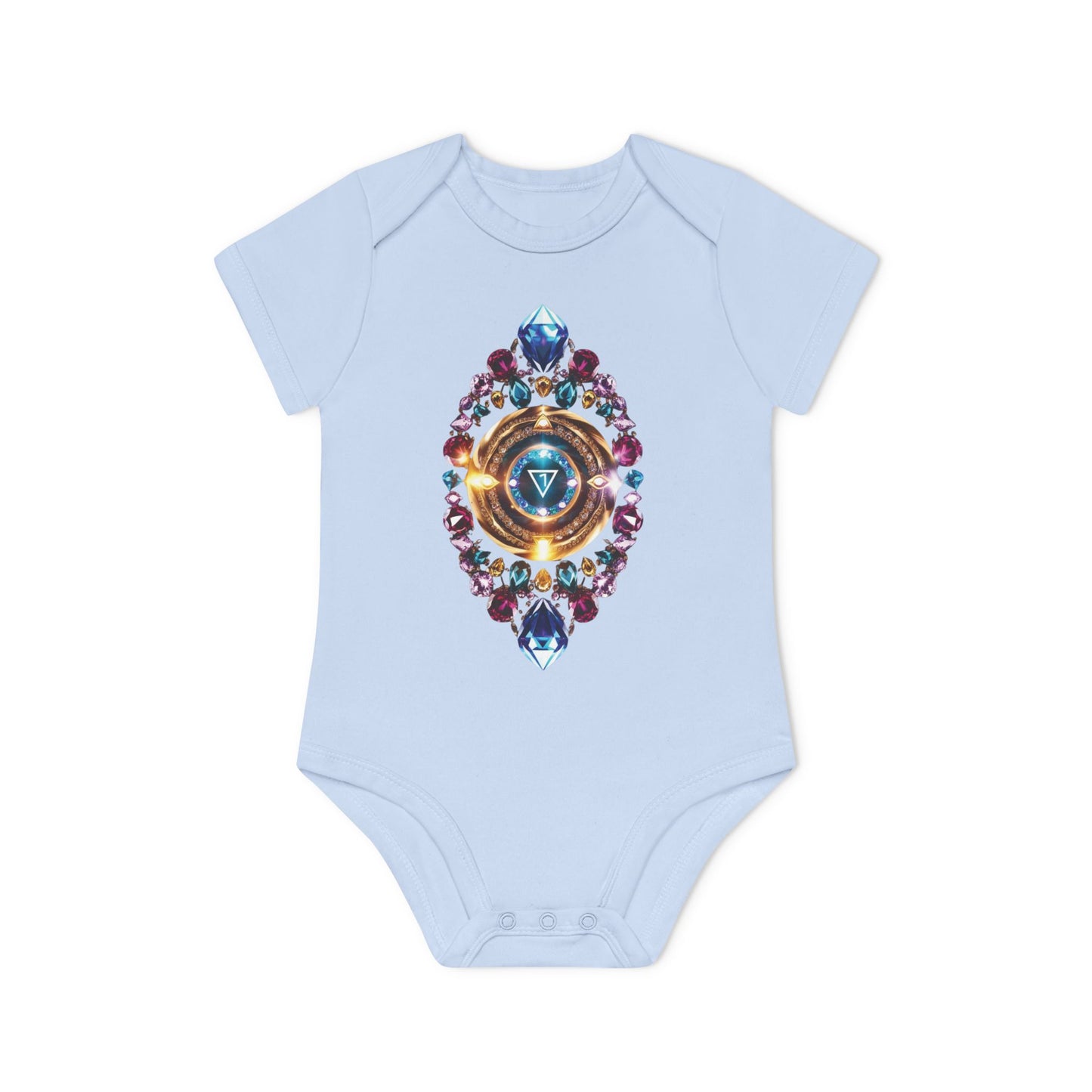 Mystic Chakra Bodysuit, Baby Organic Romper, Newborn Outfit Gift, Spiritual Infant Clothes, Gender Neutral Baby Shower Present
