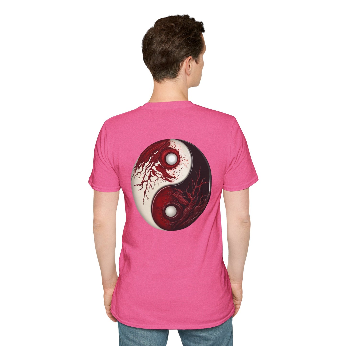 Blood Yin & Yang Unisex Softstyle T-Shirt, Gothic Tee, Dark Grunge Shirt, Alternative Clothing, Emo Top