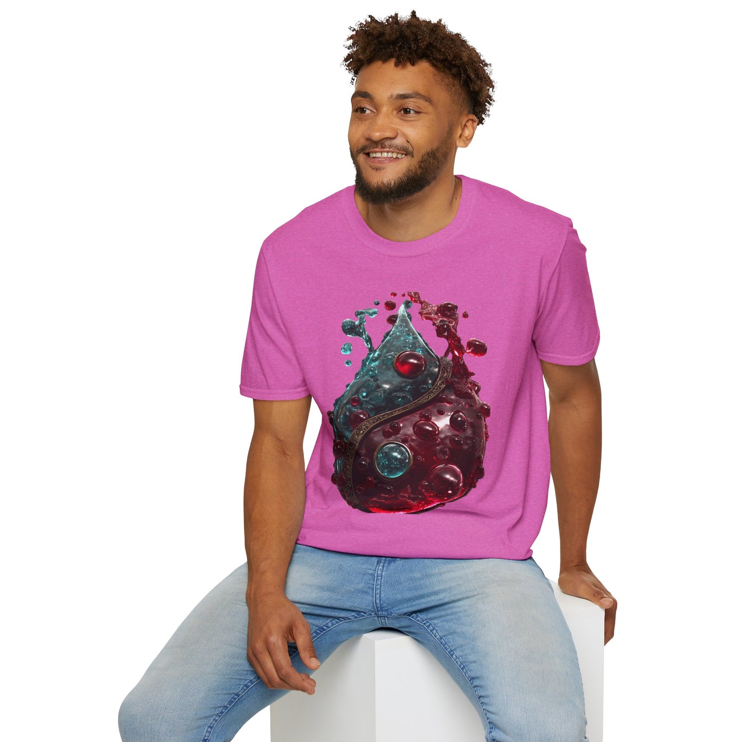 Blood Yin & Yang Unisex Softstyle T-Shirt, Gothic Tee, Dark Grunge Shirt, Alternative Clothing, Emo Top