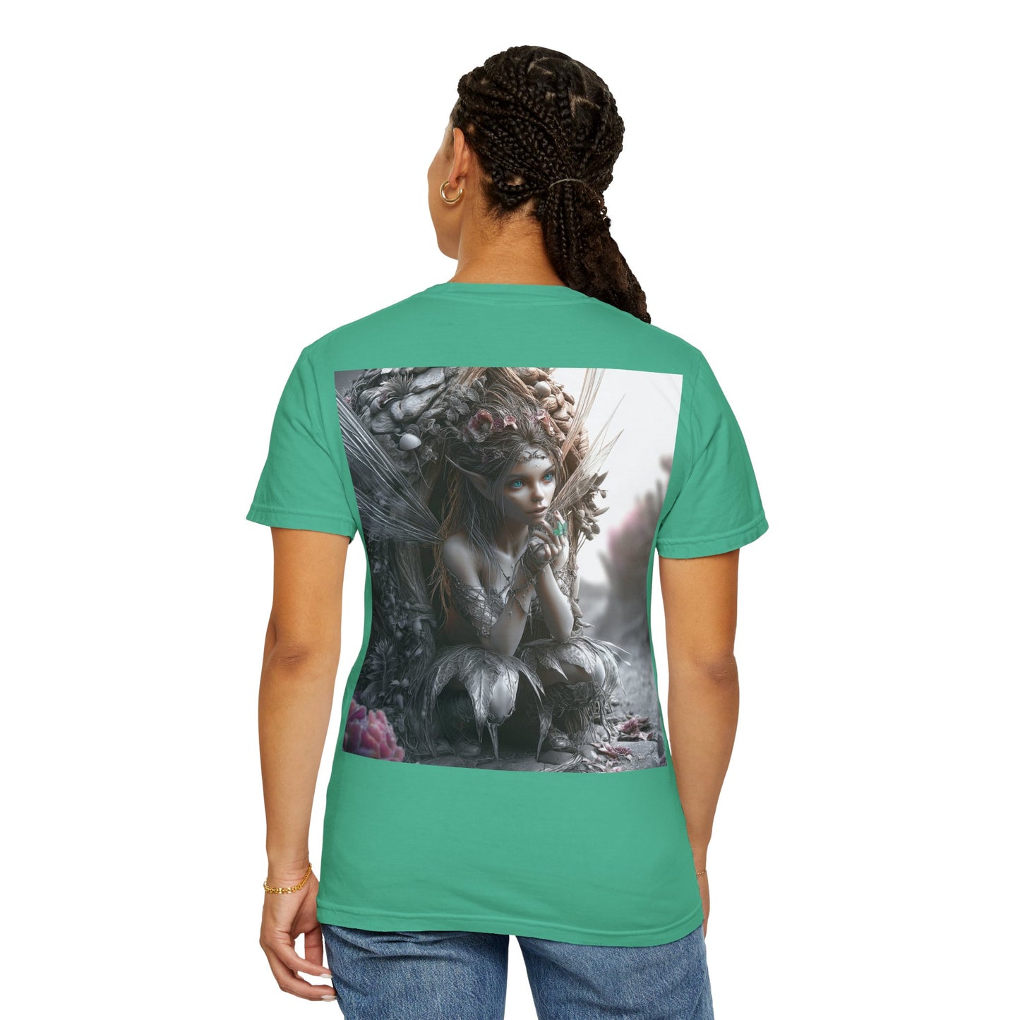 Whimsical Fairy T-shirt, Enchanted Garden Art Tee, Fairy Lover Gift, Unique Fantasy Apparel, Magical Nature Tee