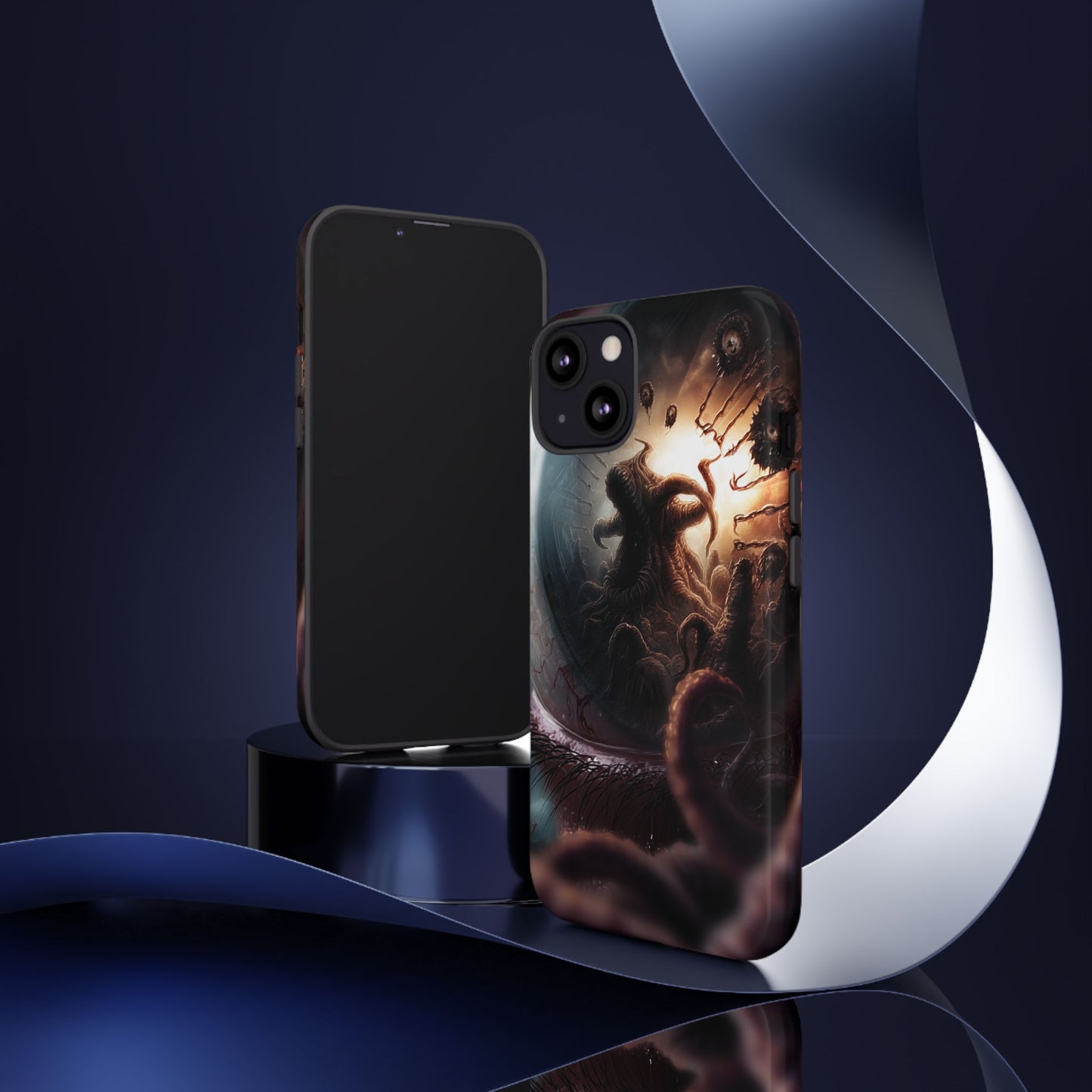 Phone Case: Cosmic Horror Design, Tough Phone Case, Unique Tech Accessory, Gifts for Sci-Fi Lovers, Halloween Decor