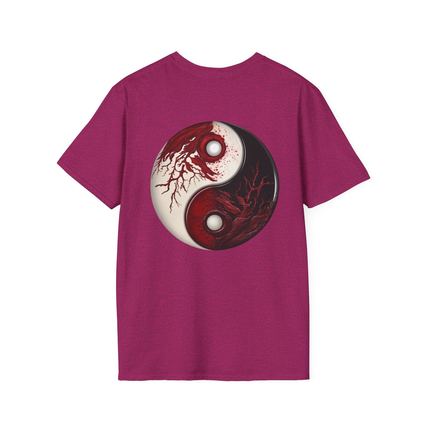 Blood Yin & Yang Unisex Softstyle T-Shirt, Gothic Tee, Dark Grunge Shirt, Alternative Clothing, Emo Top