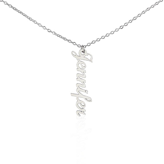 Triple Charm Name Necklace – Personalized Elegance in Every Dangle